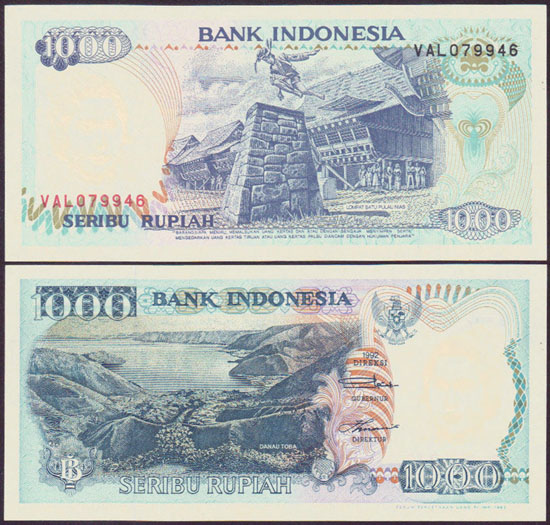 1992 Indonesia 1,000 Rupiah (Unc) L001869